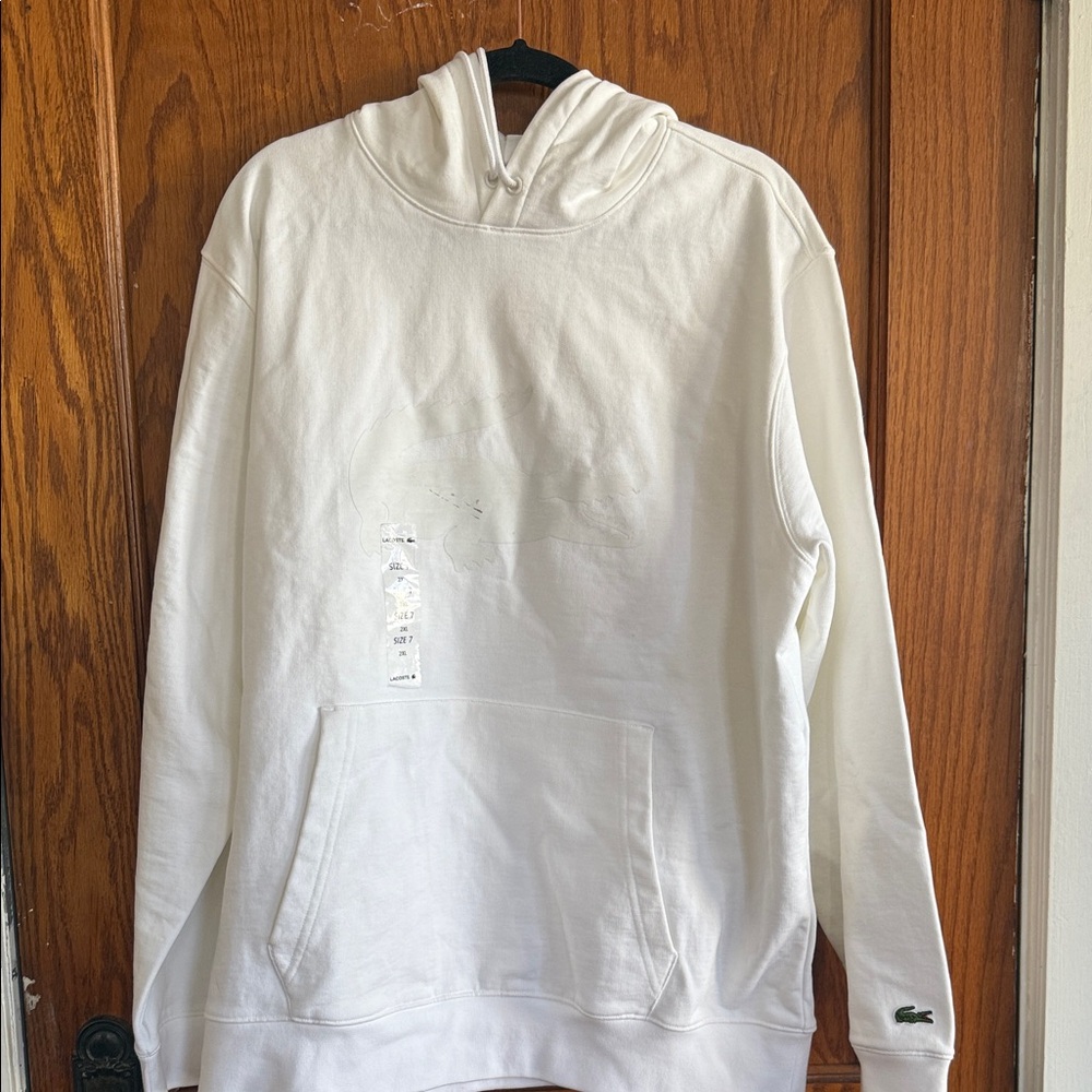 Lacoste Men's white Hoodie